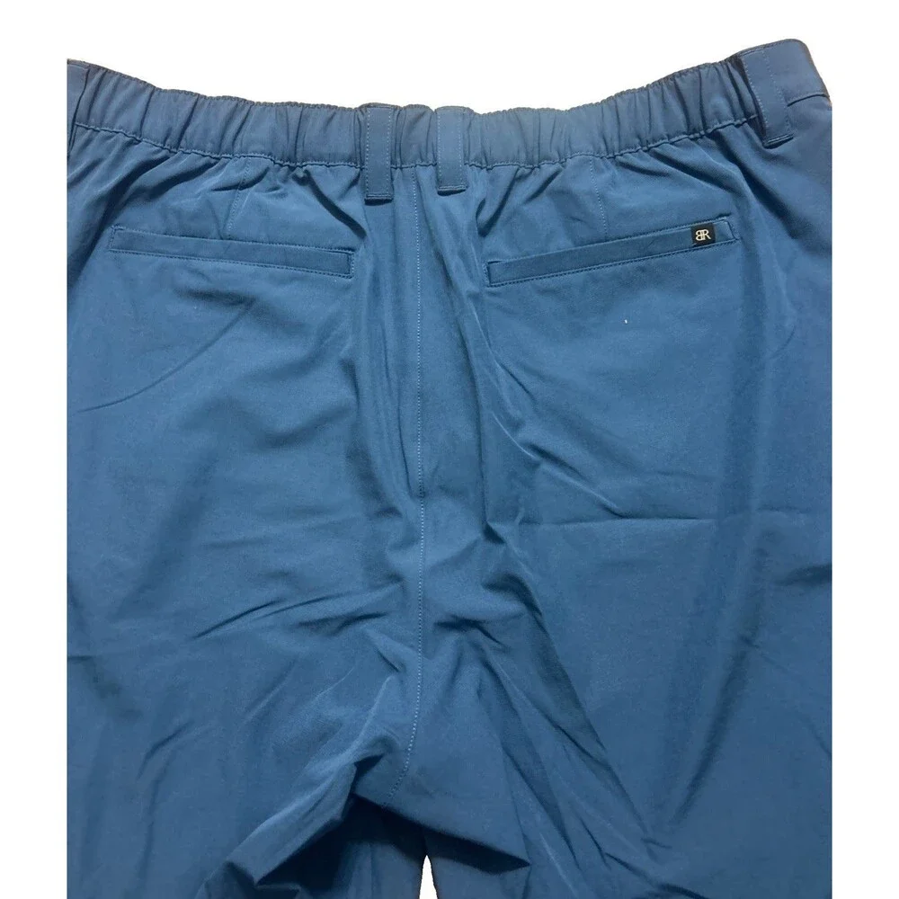 Banana Republic Mens 40 Chino Blue Cotton Blend Stretch Golf Performance Shorts